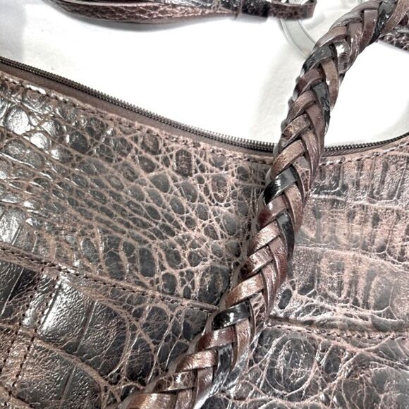Brighton Brown Croc Leather Purse - Picture 4 of 9